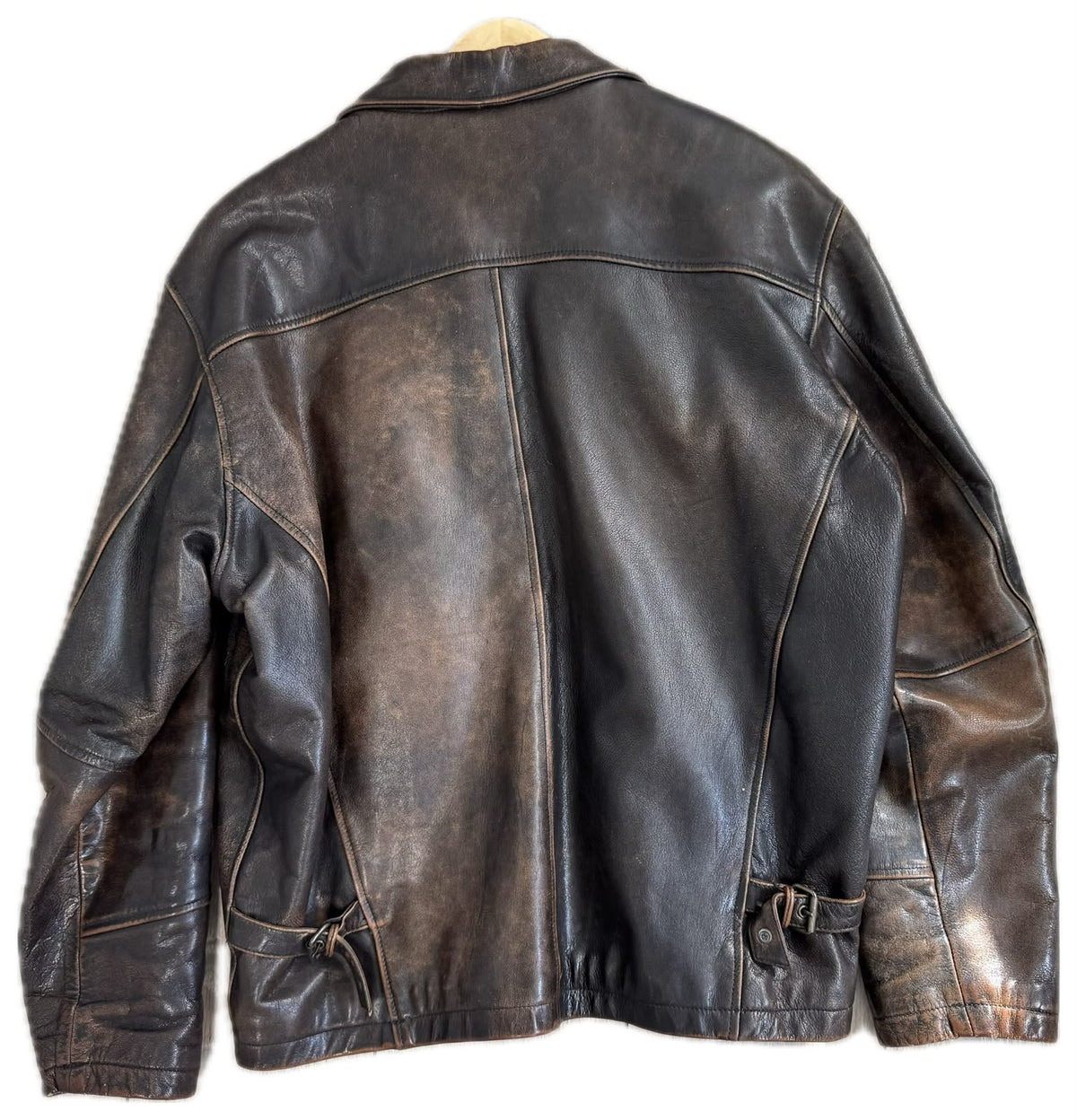 Brown Distressed Leather Jacket