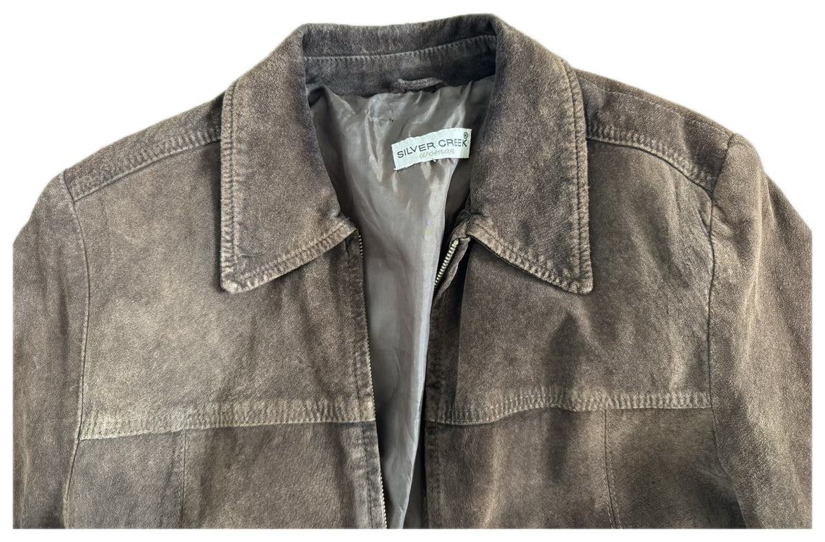 Dark Brown Suede Vintage Jacket