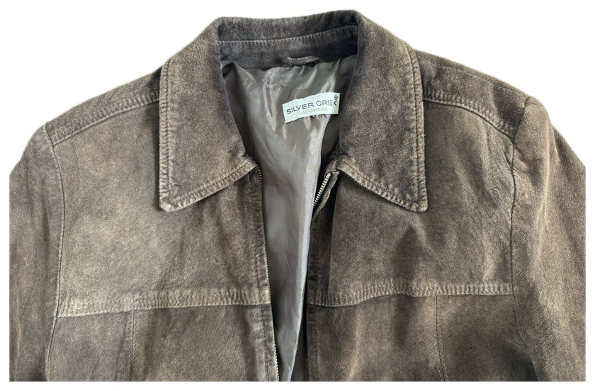 Dark Brown Suede Vintage Jacket