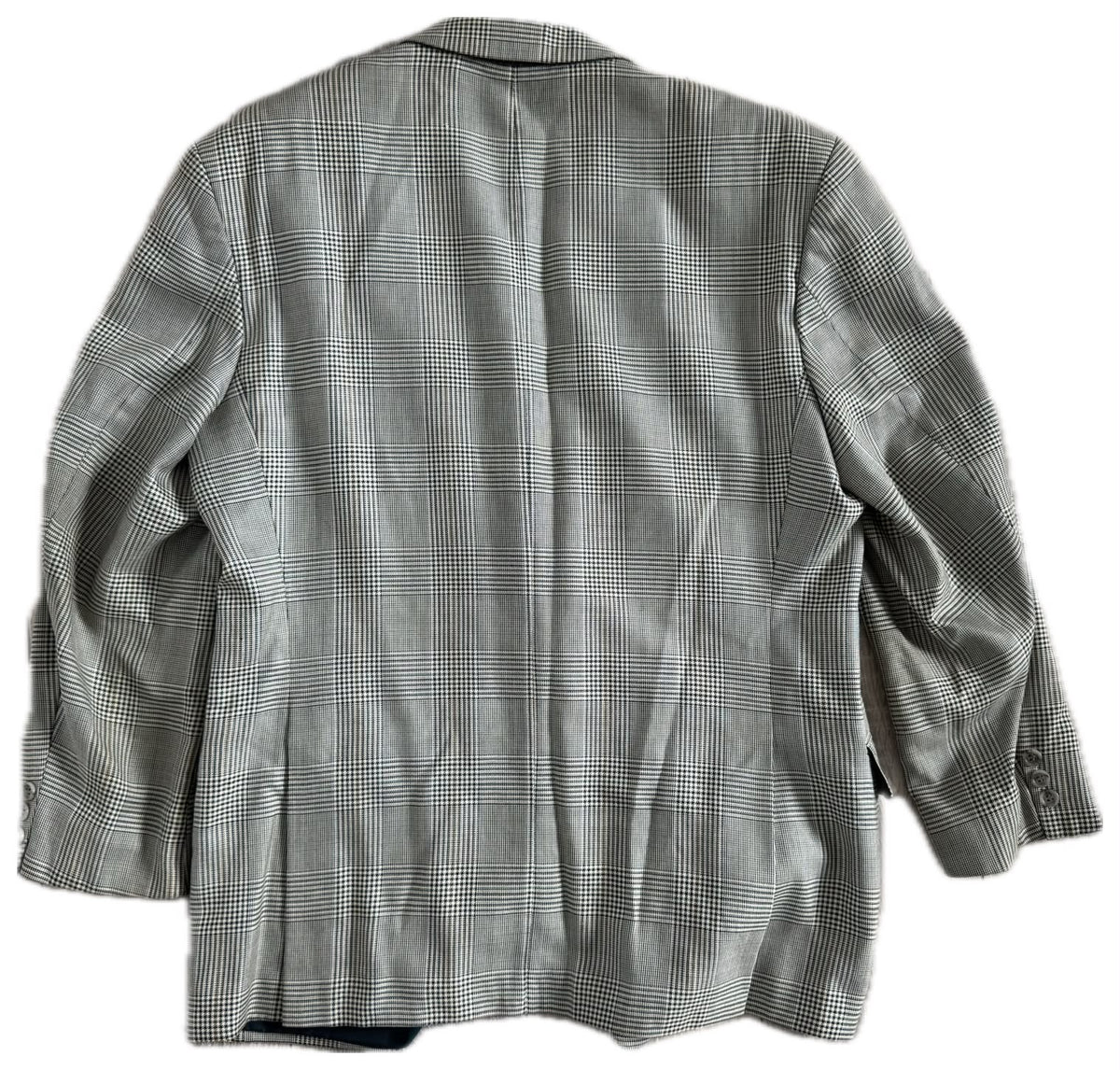 Grey Checked Grandpa Blazer