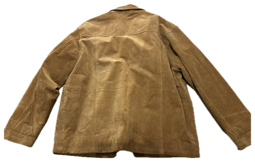 Beige Suede Oversized Jacket